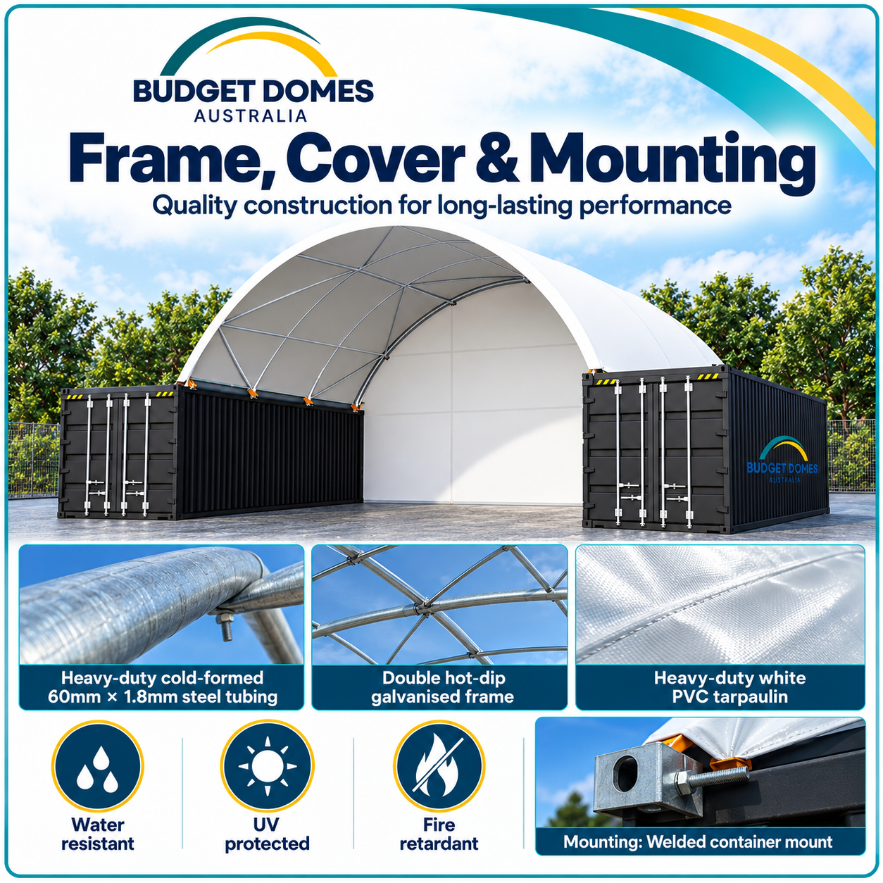 8x6m Dome + End Wall