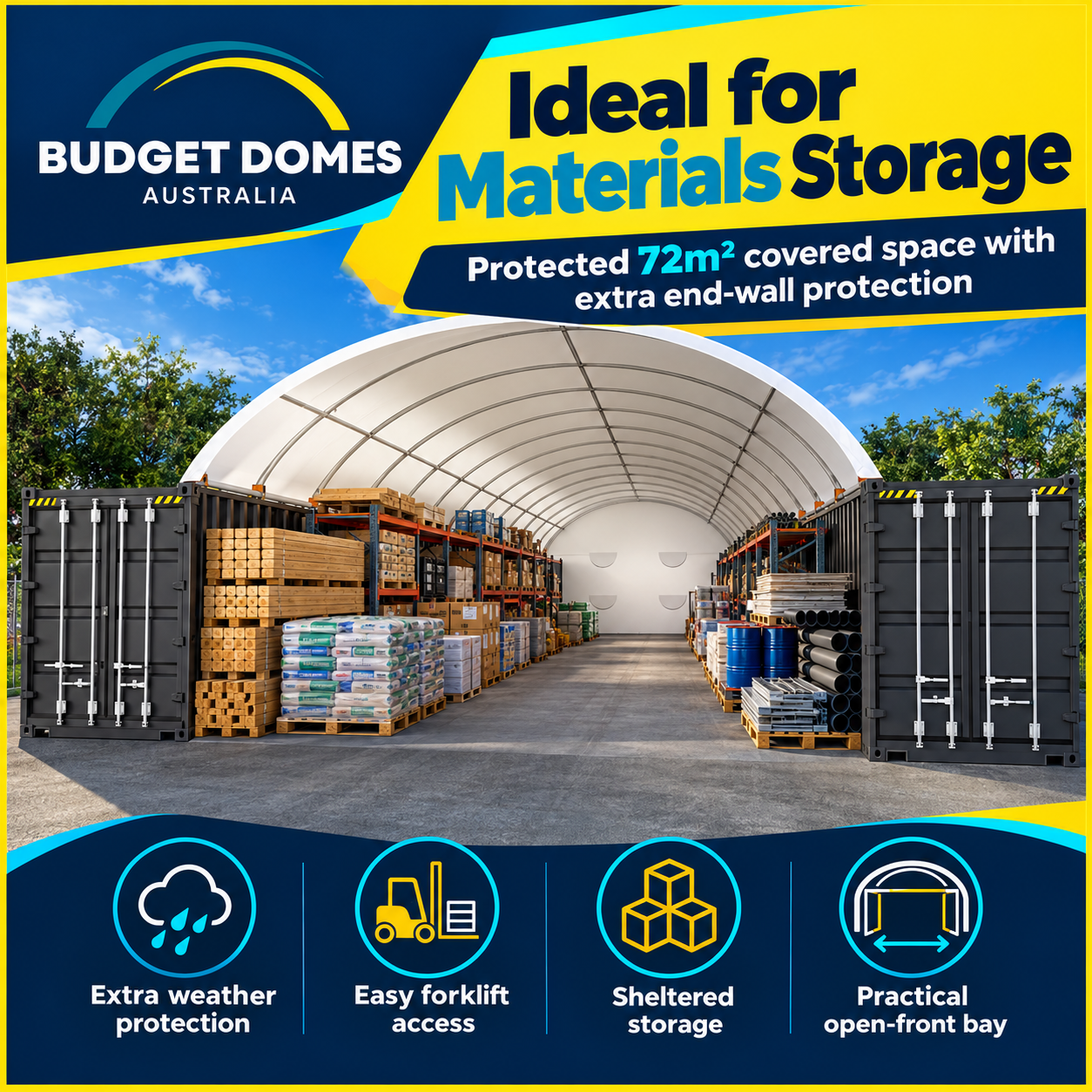 6x12m Dome + End Wall